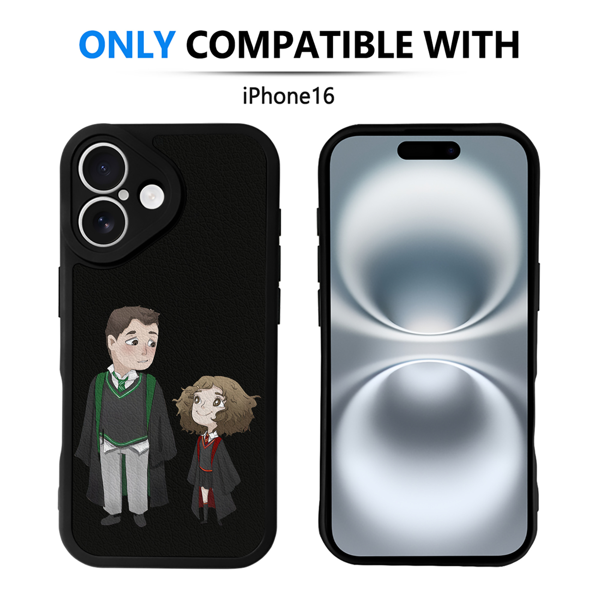 （画像用） Harry Potter ハリー・ポッターシリーズ 【iPhone 16シリーズ対応】シリコンスマホケース（レザー調） 材質：シリコン